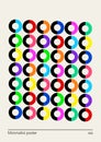Multicolored geometric bauhaus poster. Modern Art. Royalty Free Stock Photo